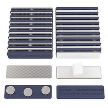 GREATMAG 이름 배지 자석 60개 자석 이름 배지 홀더 자석 이름 태그 3개 포함, 20Pack