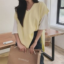 [몬말리] 박시 옆트임 니트 조끼 10825 (7430576)