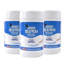 아워리빙 마법의 청소박사 150매 원통캡형 3통 만능청소 물티슈, 3개