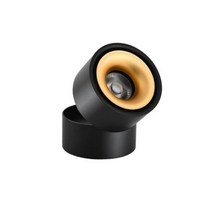 LED 표면 탑재 트랙 천장 Downlight COB 디 밍이 가능한 110v 220v 7W 10W 15W 스포트 라이트 주방 거실, black and gold, 10W dimmable, Warm White 3000K