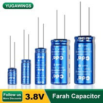 3.8V Farah Supercapacitor 10F/40F/100F/120F/250F/500F/750F 차량 주행 데이터 레코더 리튬 이온 커패시터 수퍼, 3.8v10f 8x13mm