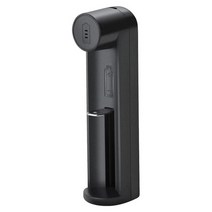 노 브랜드 18650 리튬 배터리 충전기 26650 21700 18340 C1, 검은 색