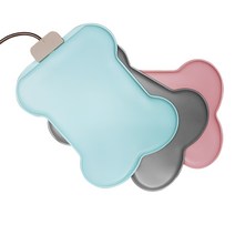 펫조은자리 애견 전기 매트 국내생산 강아지 고양이 온열 방석, 매트 뼈다귀, 그레이