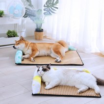 YISOKO 애완동물 쿨매트 강아지 여름방석 찢김방지, 옐로우