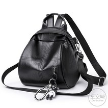 도오빠 여성 미니 백팩 가죽 숄더백 투웨이 무지 무광 심플 사계절 배낭 여자백팩 중년 40대 50대 여자 가방