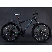 산악자전거 입문용 MTB 하이브리드 30단 26인치 27.5인치, 블랙그린 - 10블레이드