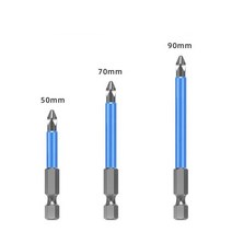 Non-slip wear-resistant screwdriver set strong magnetic high hardness super long cross electric batc, 08 3pcs 50 70 90mm