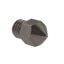 Micro Swiss MK8 Brass Plated Wear Resistant Nozzle (Creality CR10 Ender / Tevo Tornado MakerBot) ., .4mm, Bright Nickel