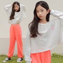 미니로이 타임 여아 크롭 긴팔 티셔츠