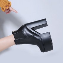 15CM 가보시 하이힐 앵클부츠 워커힐 펌프스 밴딩