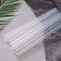 21cm 버블티빨대 (일반포장) 200개 블랙 투명 일회용 카페 빨대 테이크아웃용품