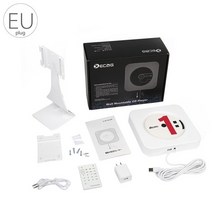 벽걸이 CD 플레이어 벽 마운트 블루투스 cd 풀 스위치 스테레오 원격 제어 cd 음악, 화이트 플러그