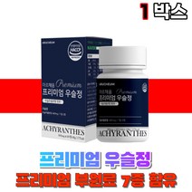 우슬정 우슬환 우슬 쇠무릅 뿌리 부모님 노인 국산 쇠무릎풀 30대 20대 50대 여자 남자 중장년 상어연골분말 어골칼슘 해조칼슘 보스웰리아 국내산, 1박스(60정), 1개