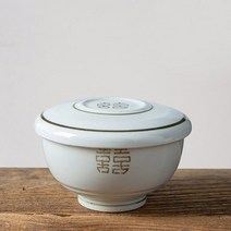 희고백자 주발 밥그릇 밥공기 도자기, 희고백자주발_뚜껑