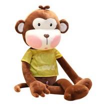 아기 몽키 털 토이 긴팔 원숭이 인형 꼬맹이 인형 선물 모찌 공룡 생일선물 강아지인형 인형 캐릭터 쿠션, 옵션01, 70cm