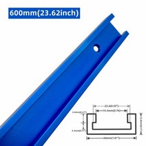 목공작업대 다용도 목공 작업대 작업 다이 DIY 업그레이드 최신 t 트랙 알루미늄 너트, 600mm 파란색 슬롯, 1개
