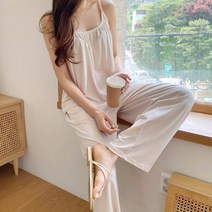 [바보사랑] 겟잇미 더럼리 밴딩 롱 팬츠 끈나시 SET[겟잇미]