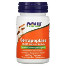 NOW Foods Serrapeptase 60 Veg Capsules