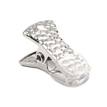Doreen 상자 조각 패턴 실리콘 철 클립 보석 연구 결과 총 블랙 실버 색상 20x10mm 10PCs, 은