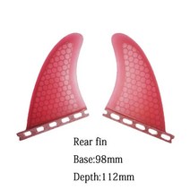 서핑 BiLong futraer 트윈 핀 블랙/오렌지 서핑 보드 핀 피트 박스 2 개 세트 성능 코어 테일 스케이트, 03 2 rear fin