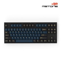엠스톤 그루브 T87A 풀윤활 게이밍 기계식 키보드 블루블랙 (정품) 당일발송, 104키/풀배열, 적축(45g)