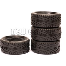 발포바퀴 에어바퀴 1/10 RC 자동차 용 폼 포함 68mm 고무 타이어 4 개 로드 레이싱 HSP HPI 레드캣 타미야, 한개옵션0, 한개옵션1