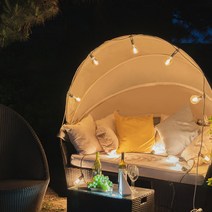 LED 스트링라이트 감성 야외조명 캠핑 루프탑 테라스 야외 전구 줄조명, 캠핑조명 8M 7개소켓, LED 볼전구 G80 8W(7개) 하얀불, 화이트