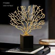 부잣집 장식품 경럭 고급 모금액 사무실 현금수거실 술장 장식품 집들이 선물, 산호풍부한나무높은스타일