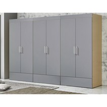 이사시즌 신혼부부 침실 인테리어 수납형 옷장 풀세트 2600 정리 장농 보관, 그레이