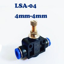 자동 공압 피팅 기류 조절기 6mm 8mm 10mm OD 호스 튜브 가스 유량 밸브 커넥터 공기 속도 제어 크레인, 01 LSA-04
