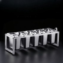 업소용 양념통 조리대 사각 반찬통 조미료 스텐 선반, 5호(스펙 사진 참조)