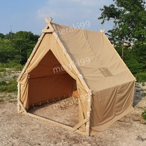 글램핑 캠핑장 텐트 바비큐 옥상 그늘막 상업용 티피텐트 오두막 쉘터 아웃도어 사계절, 2.5X2미터 룸타입 (카키색상)