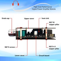 앰프 ZK-MT21 2x50W 100W 2.1 채널 BT5.0 AUX 디지털 파워 서브 우퍼 앰프 보드, 한개옵션0