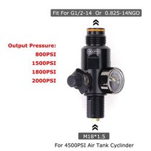 서바이벌 페인트볼 HPA 4500PSI 공기 탱크 실린더 레귤레이터 밸브 스레드 M18, Output 800PSI