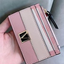 핑크 화이트 신용 카드 케이스 지갑 서명 스트립 ID 홀더 대