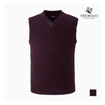 인디안 TREMOLO 헨리넥 절개 배색포인트 베스트 니트_TRNBVVZ9221