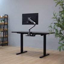 모션데스크 전동식 높이조절 스탠딩 스탠워크 거치대 충돌방지센서 전동책상, 월넛