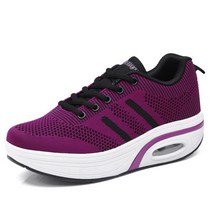 Increase Height 5cm Wedges Shoes Women Rocking Platform Sneakers Comfortable Fashion Flying Weave La