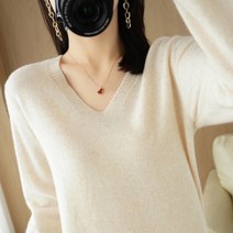 잇치치 여성 브이넥 소프트 루즈핏 긴팔 니트 4color GH029