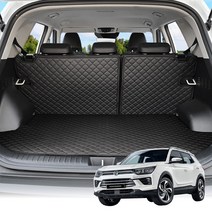 코란도 전차종 퀼팅 트렁크매트 등받이매트 차박 QU, 2014코란도C(14년~19년2월), 트렁크매트+등받이세트x브라운