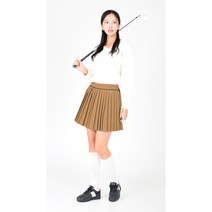 YH-1 전체 주름 여성스러운 치마 바지 플리츠 랩 스커트 여성 골프 웨어 큐롯 캐쥬얼 단체복 빅사이즈 여성골프웨어 가을 핑크 베이지