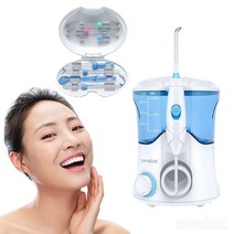 Smabat 가정용 구강세정기 치아세정기 대용량 600ml 물통 10단계 수압조절 화이트 블랙