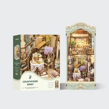 3D 퍼즐 만들기 보드게임 세계 유명 건축물 DIY 나무 책 구석 선반 삽입 중국 고대 야시장 책장 미니어처 빌딩 키트 북엔드 수제 공예품 선물, SQ09