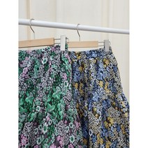 543 여성 치마 자가드 잔꽃 패턴 머메이드 A라인 플라워 롱스커트 2color