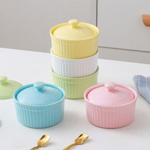 오븐용 크림브륄레 그릇 용기, 옐로우, 1개