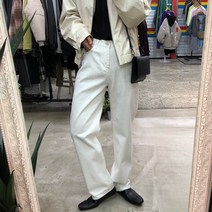디퍼 LUR 9125 화이트 롱 와이드 팬츠