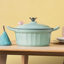 인덕션가마솥 압력 누룽지 5분 무쇠 1인용 Buydeem-25cm 스튜 에나멜 냄비 주철 가정용 인덕션 쿠커 요리, 인덕션가마솥 라이트 그린, 25CM