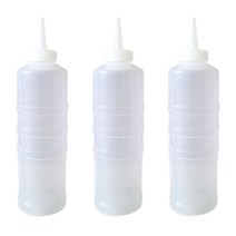 국내생산 업소용 잘라쓰는 소스통 뚜껑 미포함, 3개, 300ml