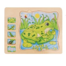 초등1 자연 생태학습 성장과정 개구리 한살이 원목퍼즐 5살장난감 유치원 엄마표 6살교구, 1개