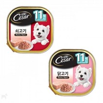 강아지습식캔사료 노령견사료 4개 애견통조림 시저캔, 쇠고기
